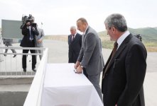 Prezident İlham Əliyev Şabran rayonunda 10,7 kilometrlik birinci mərhələsi istismara verilən Vəlvələçay-Taxtakörpü kanalı ilə tanış olmuşdur(FOTO)